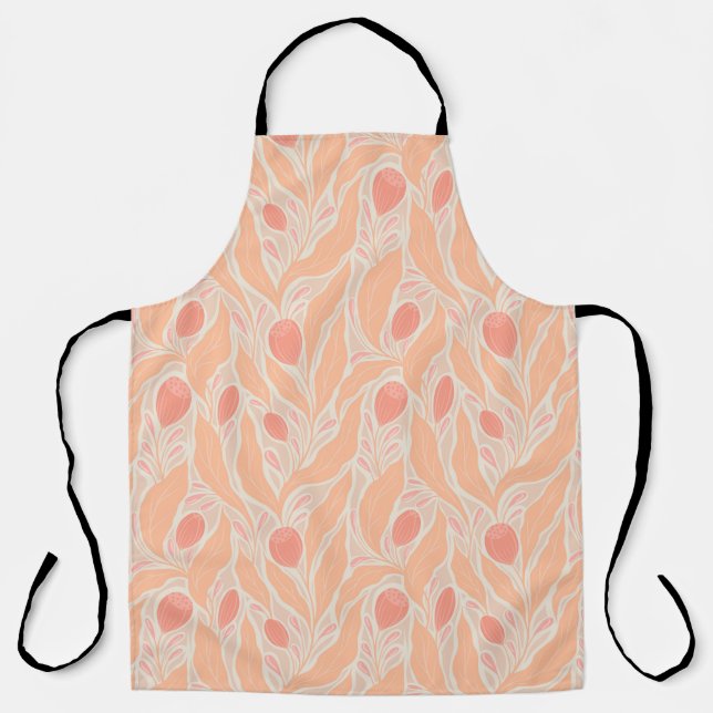 Flowery pattern apron (Front)