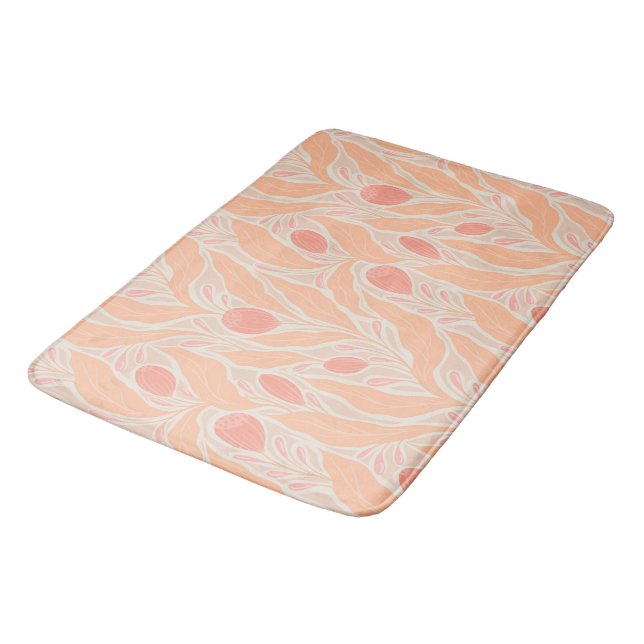 Flowery pattern bath mat (Angled)