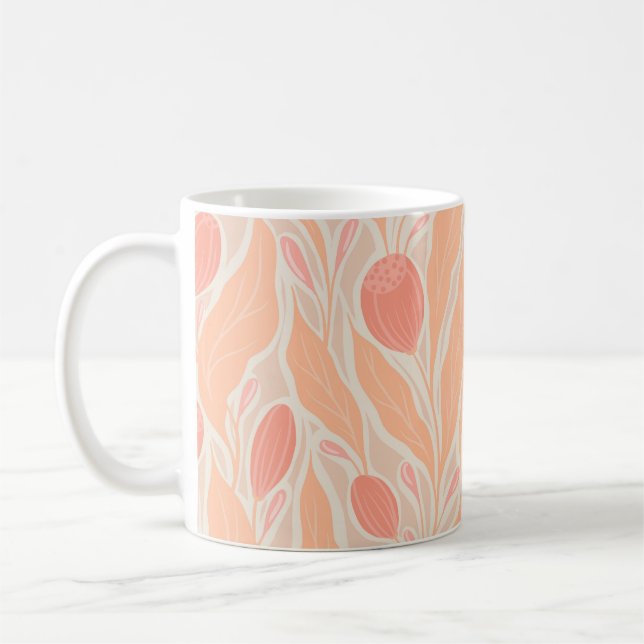 Flowery pattern coffee mug (Left)