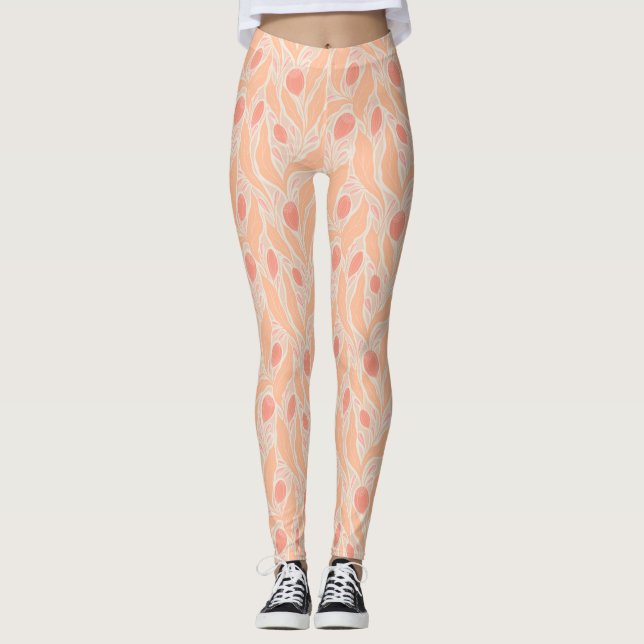 Flowery pattern leggings (Front)