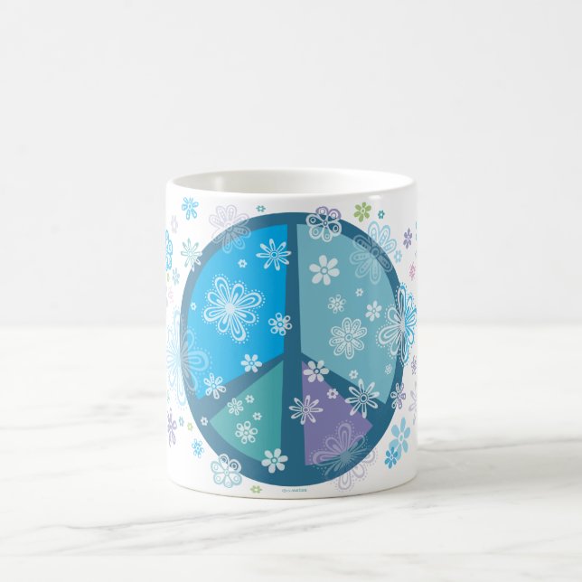 Flowery Peace sign MUG (Center)