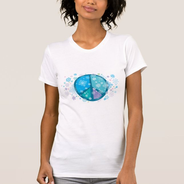 Flowery Peace sign T-shirt (Front)
