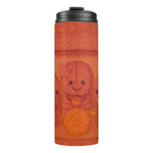 Flowery Pink Brains Thermal Tumbler