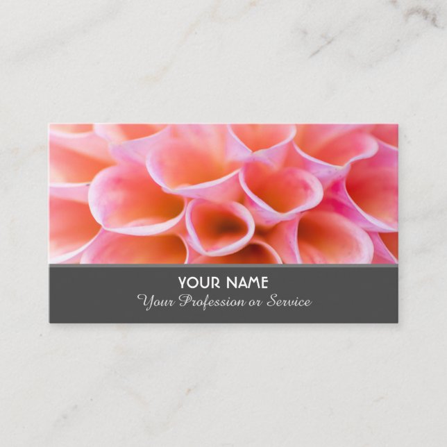 Flowery romance for gardeners and florists busines business card (Front)
