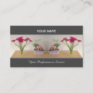 Flowery romance for gardeners and florists busines business card