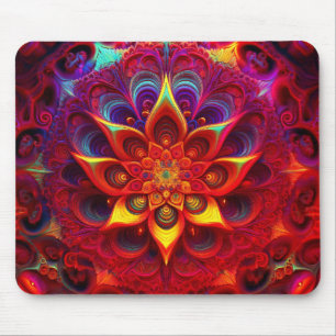 Flowery Sierpinski Gasket Fractal Mouse Pad