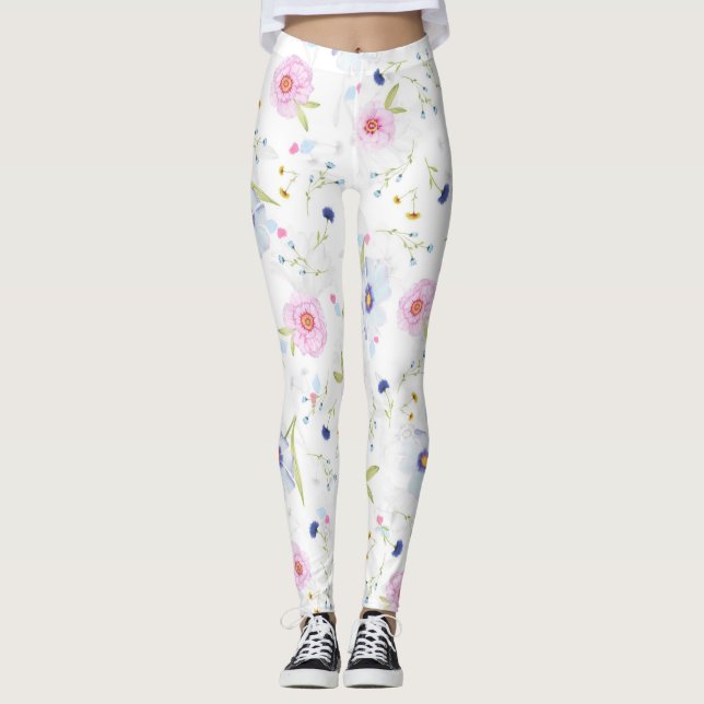 Flowery Trendy Leggings (Front)