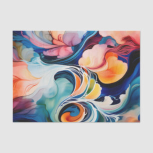Flowing Abstract Alcohol Ink Tissue Paper