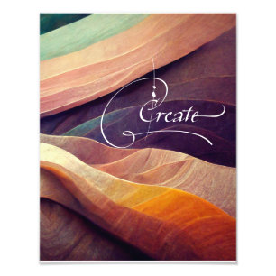 Flowing Abstract, Create Decorative Typography Photo Print