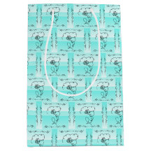 Flowing Beauty Aqua Vertical Gift Bag 