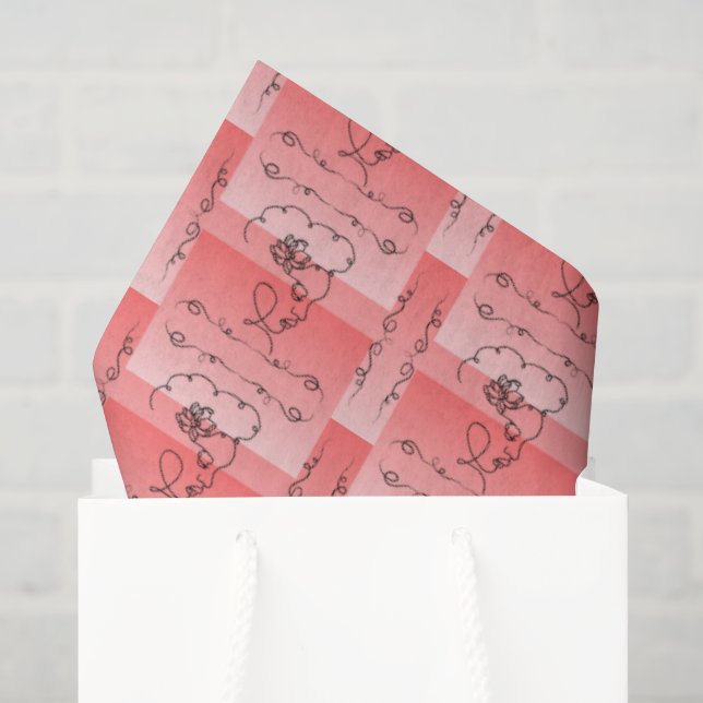 Flowing Beauty Coral Tissue Paper (Gift Bag)