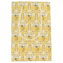 Flowing Beauty Goldenrod Vertical Gift Bag 