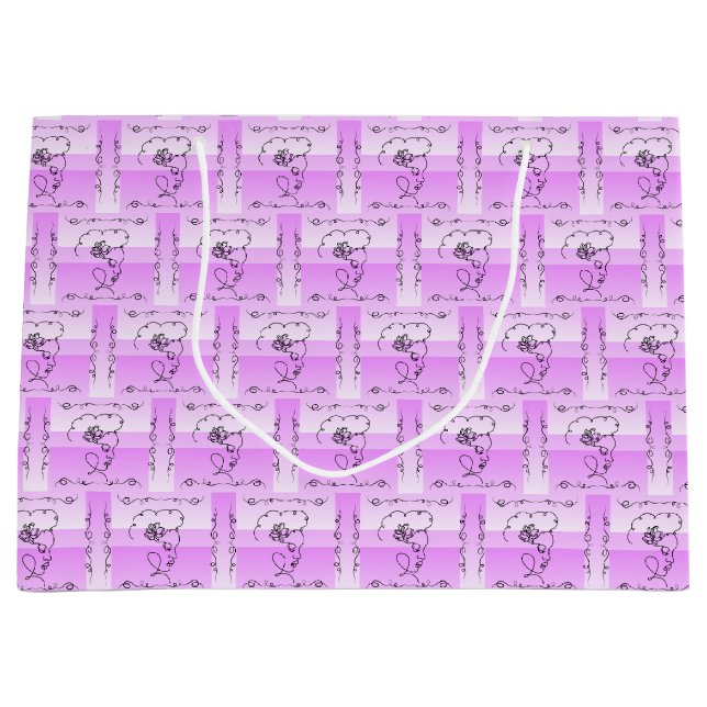 Flowing Beauty Lavender Horizontal Gift Bag  (Front)