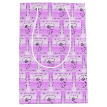Flowing Beauty Lavender Vertical Gift Bag 