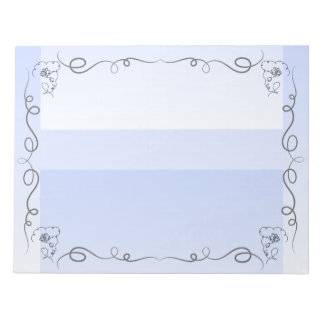 Flowing Beauty Periwinkle Large Notepad