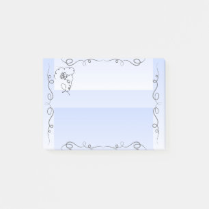 Flowing Beauty Periwinkle Sticky Notes