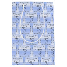 Flowing Beauty Periwinkle Vertical Gift Bag 