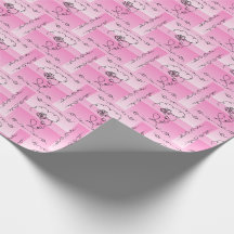 Flowing Beauty: Rose Line Art Gift Wrap Roll