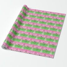 Flowing Beauty: Roselle Line Art Gift Wrap Roll
