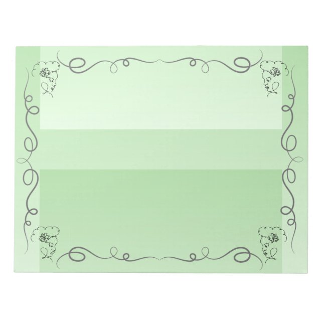 Flowing Beauty Sage Large Notepad (Front)