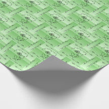 Flowing Beauty: Sage Line Art Gift Wrap Roll