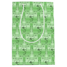 Flowing Beauty Sage Vertical Gift Bag 