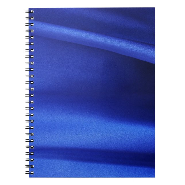 Flowing Blue Silk Fabric Abstract Notebook (Front)