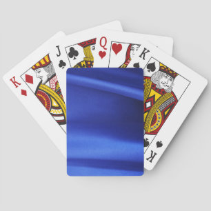 Flowing Blue Silk Fabric Abstract Playing Cards