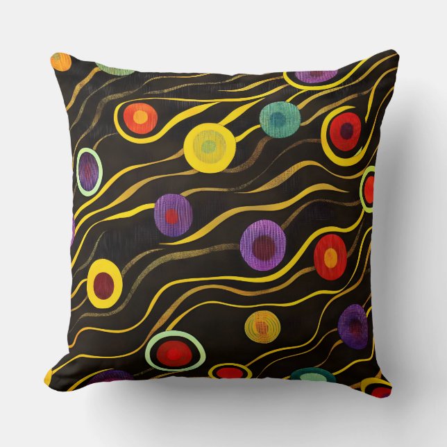 Flowing Bubbles and Waves 1 Cushion (Front)