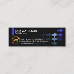 Flowing Business Arrows Freight Forwarders Mini Business Card