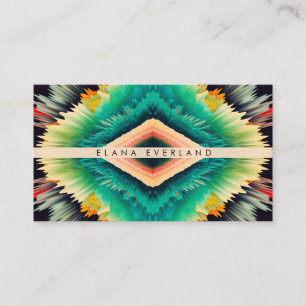 Flowing Color Unique Profile Name Contact Appointment Card