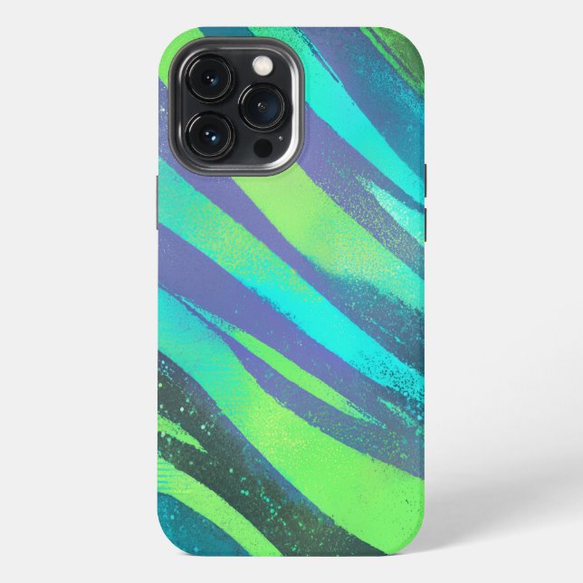 flowing color weightings in neon light iPhone case (Back)