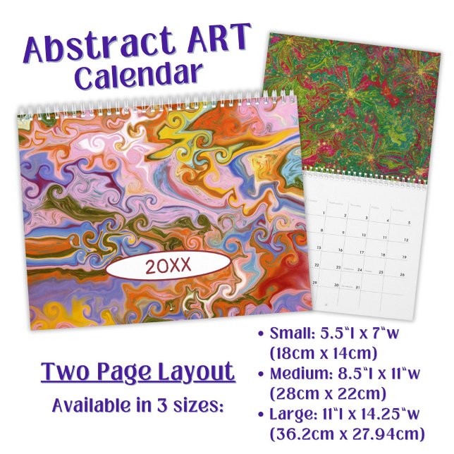 Flowing Colour Marbling abstract Art -  Calendar (Creator Uploaded)