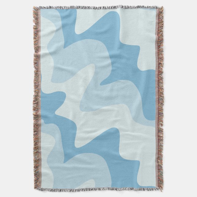 Flowing Current Cover Throw Blanket (Front Vertical)