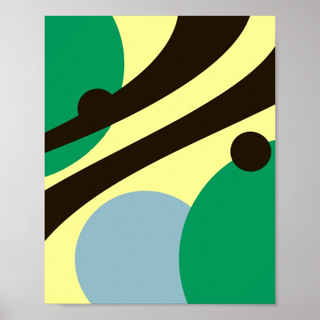 Flowing Geometry in Harmonious Colors Poster (Front)