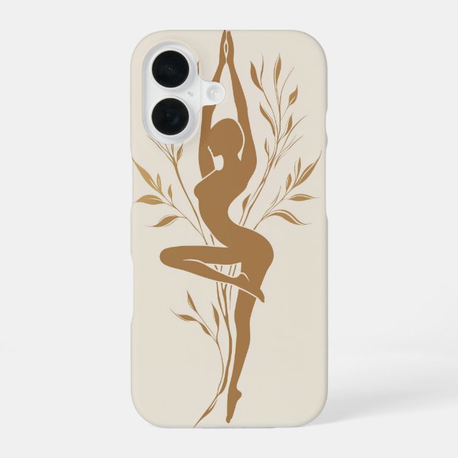 Flowing Grace Pose iPhone 16 Case (Back)