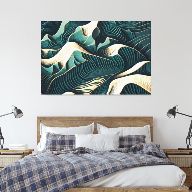 Flowing Harmony Canvas Print (Insitu(Bedroom))