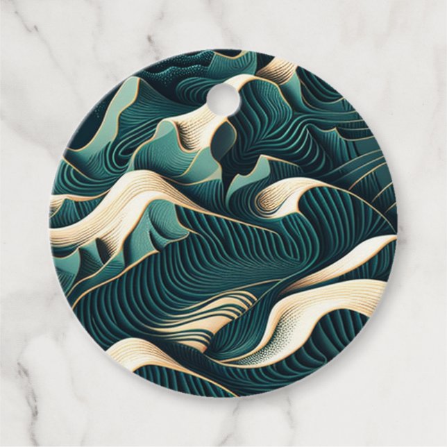 Flowing Harmony Favour Tags (Front)