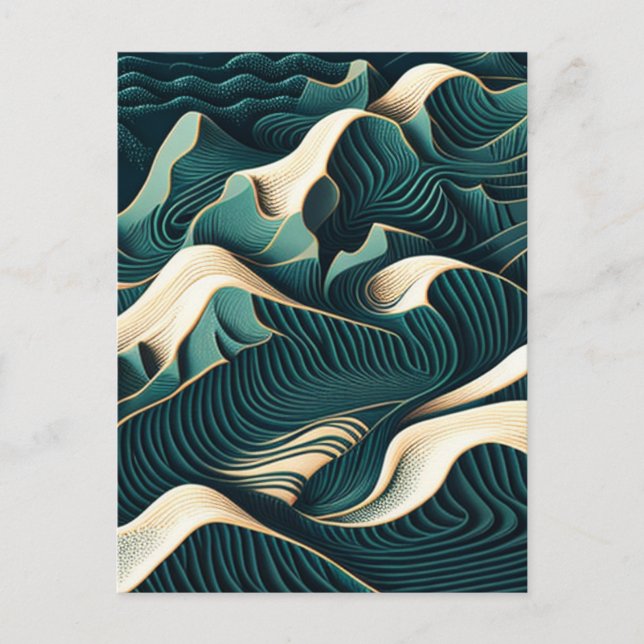 Flowing Harmony Holiday Postcard (Front)