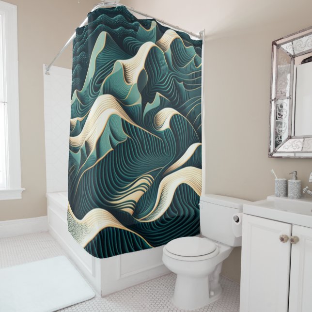 Flowing Harmony Shower Curtain (In Situ)