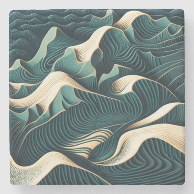 Flowing Harmony Stone Coaster (Front)