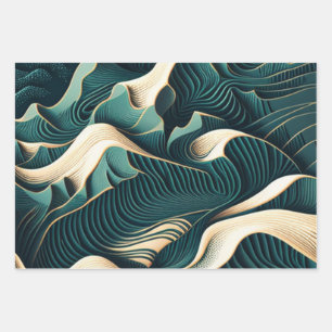 Flowing Harmony Wrapping Paper Sheet