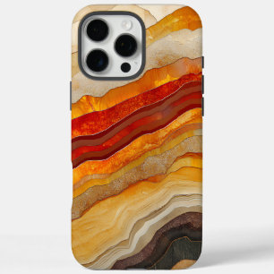 Flowing Layers of Abstract Earth Tones iPhone 16 Pro Max Case