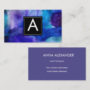 Flowing Light Abstract Watercolor Business Card