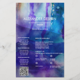 Flowing Light   Abstract Watercolor   Flyer