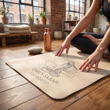 Flowing Line Art Meditating Figure Yoga