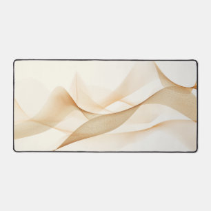 Flowing lines background in sepia shades desk mat
