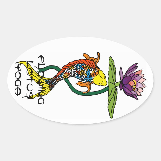 Flowing Lotus Yoga Sticker (Front)