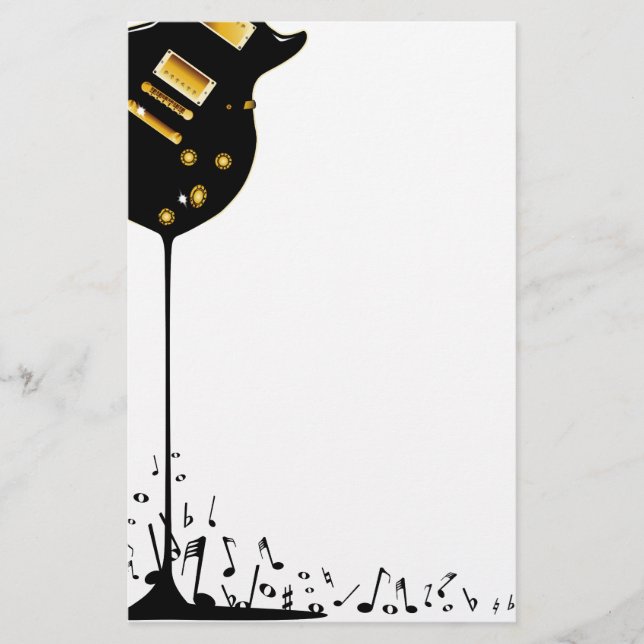 Flowing Music Stationery (Front)