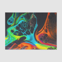 Flowing Paint Abstract, Decoupage, Bag Stuffing